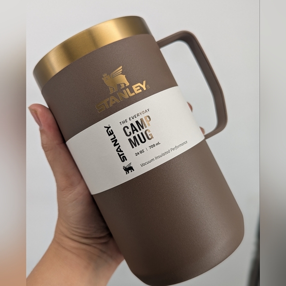 Geïsoleerde Roestvrijstalen Mok STANLEY Stay Hot Camp Mok - Duurzame 18/8 Roestvrijstalen Geïsoleerde Mok - Spatvrij Tritan™ Drink-Thru Deksel - 12 Oz - Ash 2.0 Stanley Stay Hot Mok